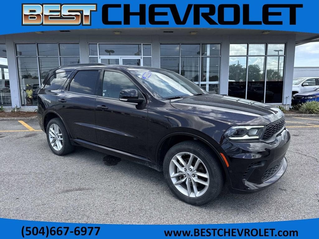 2025 Dodge Durango GT Plus in Red — front three-quarter view