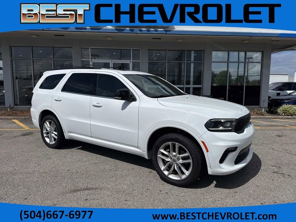 2023 Dodge Durango GT Plus in White — front three-quarter view
