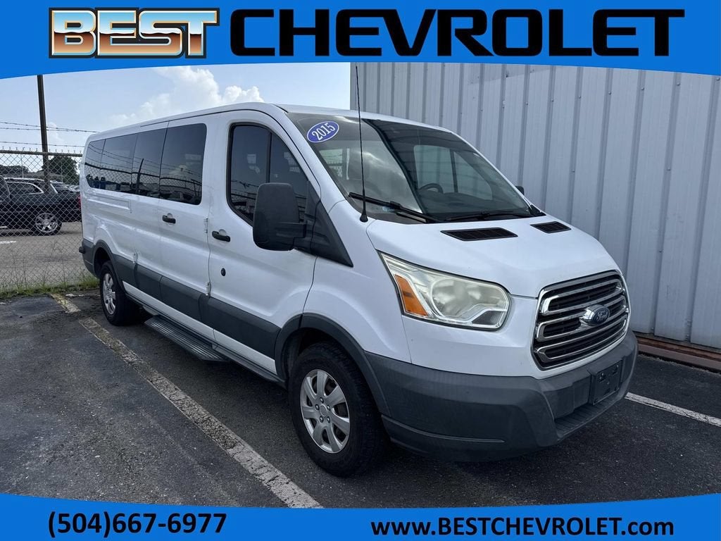 2015 Ford Transit Wagon XL in White — front three-quarter view