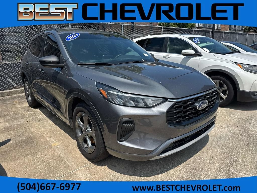 2024 Ford Escape ST-Line in Gray — front three-quarter view
