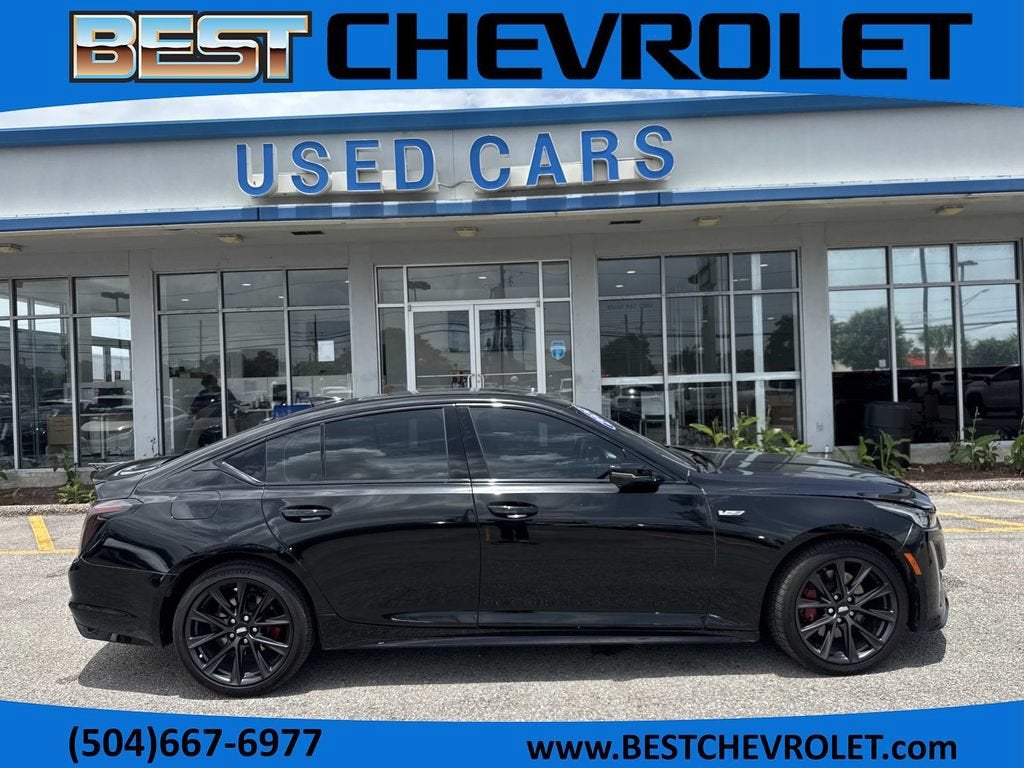 2024 Cadillac CT5-V V-Series in Black Raven — front three-quarter view