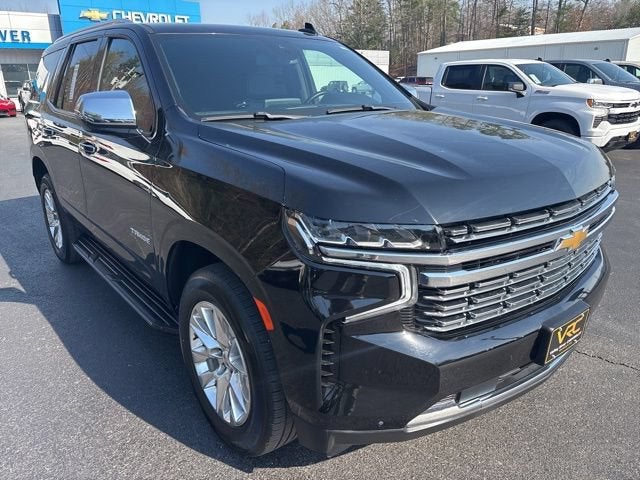 2024 Chevrolet Tahoe Premier in Black — front three-quarter view