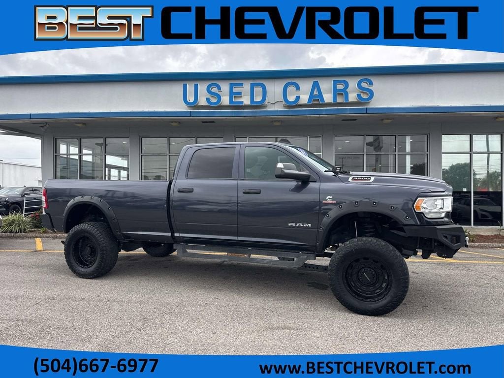 2021 RAM 3500 Tradesman in Gray — front three-quarter view