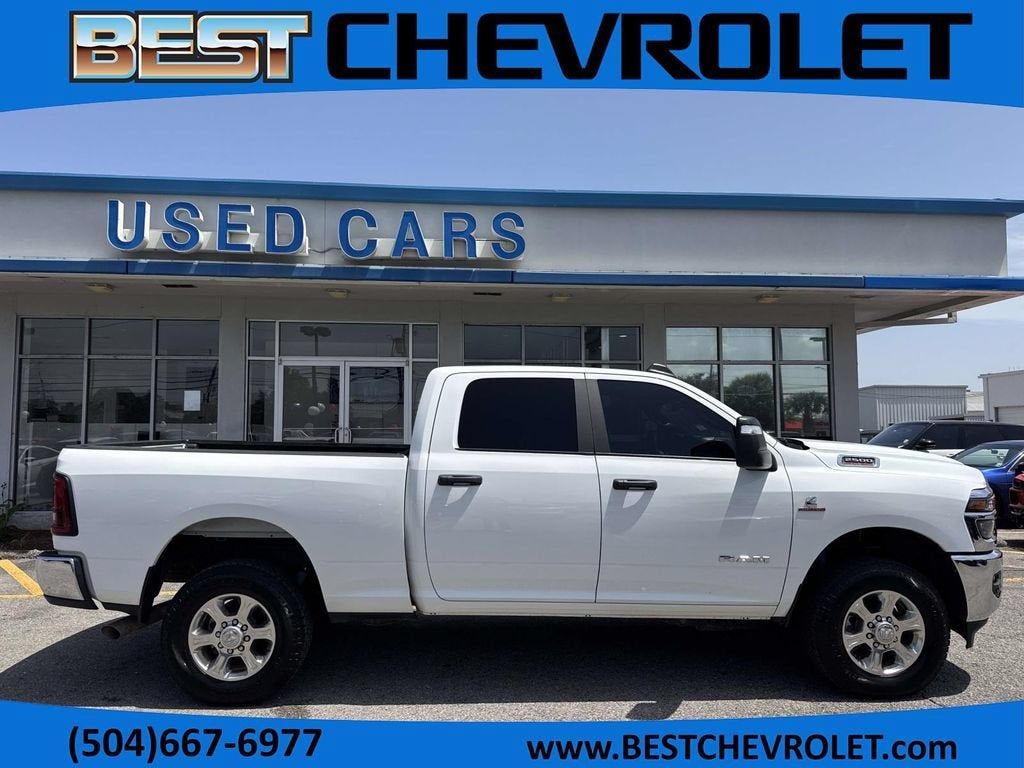 2025 RAM 2500 Big Horn in White — front three-quarter view