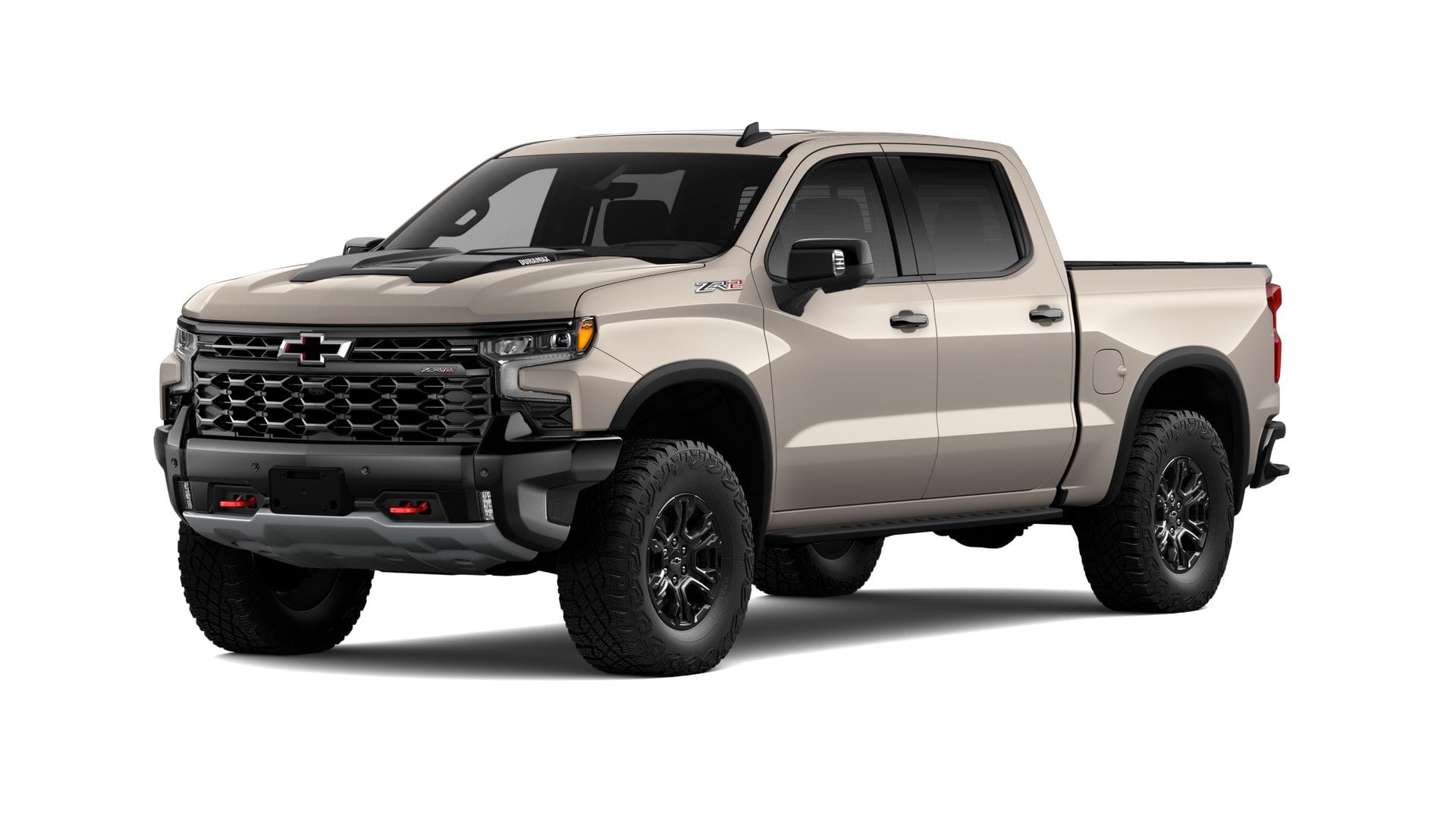 2026 Chevrolet Silverado 1500 ZR2 in White Sands — front three-quarter view