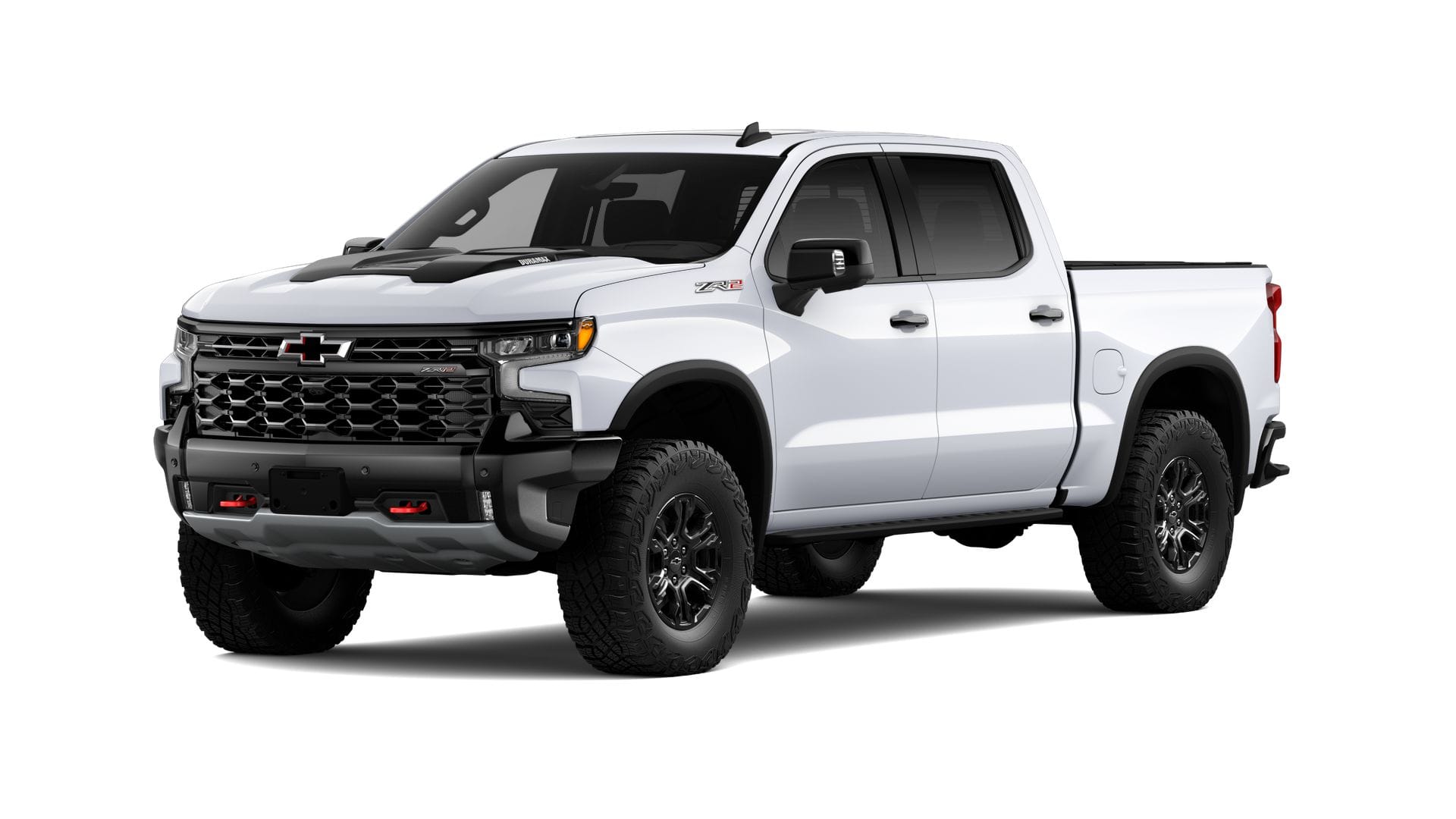 2026 Chevrolet Silverado 1500 ZR2 in Summit White — front three-quarter view