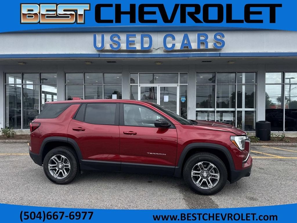 2026 GMC Terrain Elevation in Volcanic Red Tintcoat — front three-quarter view