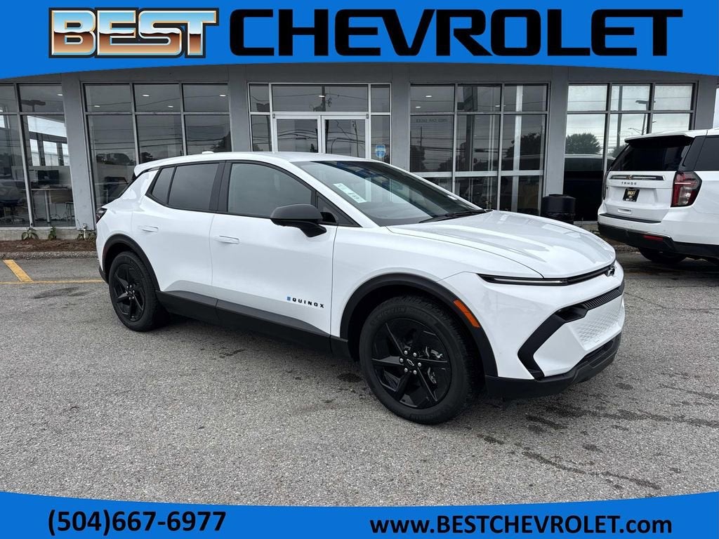 2026 Chevrolet Equinox EV LT in Summit White — front three-quarter view