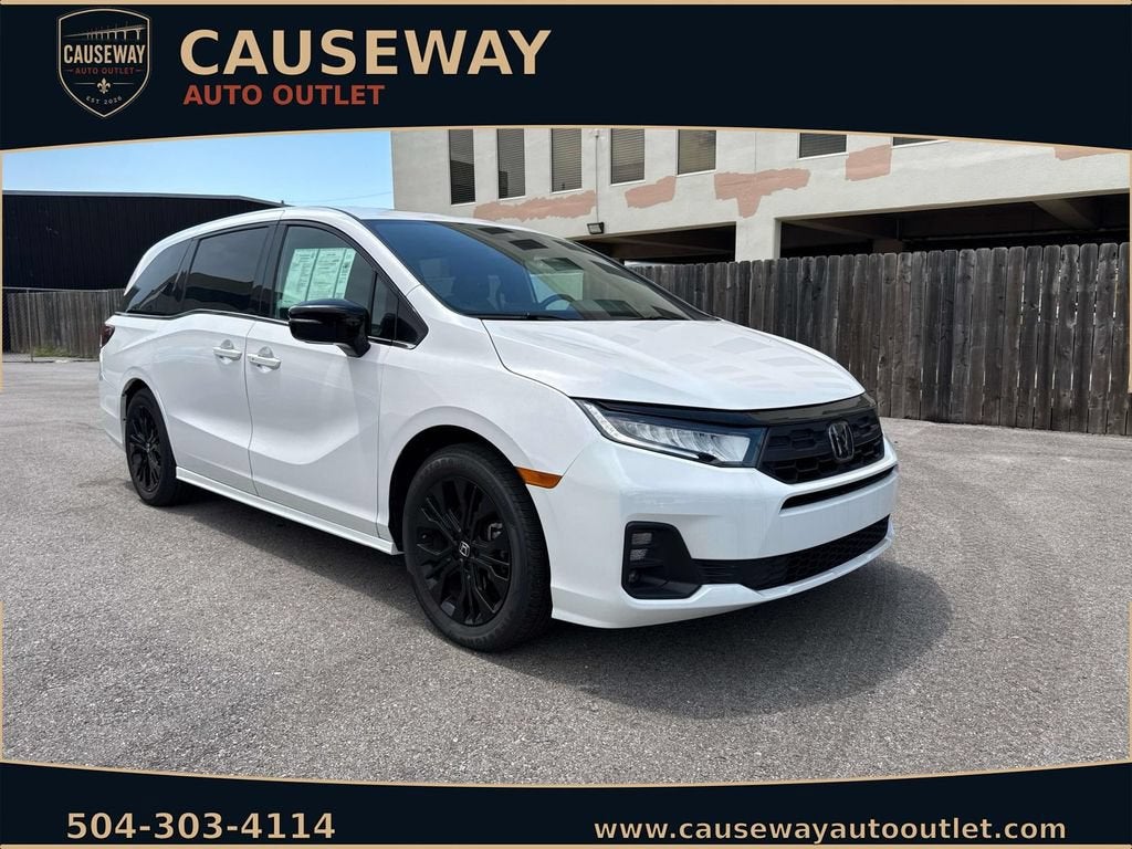 2025 Honda Odyssey Sport-L in Black — front three-quarter view