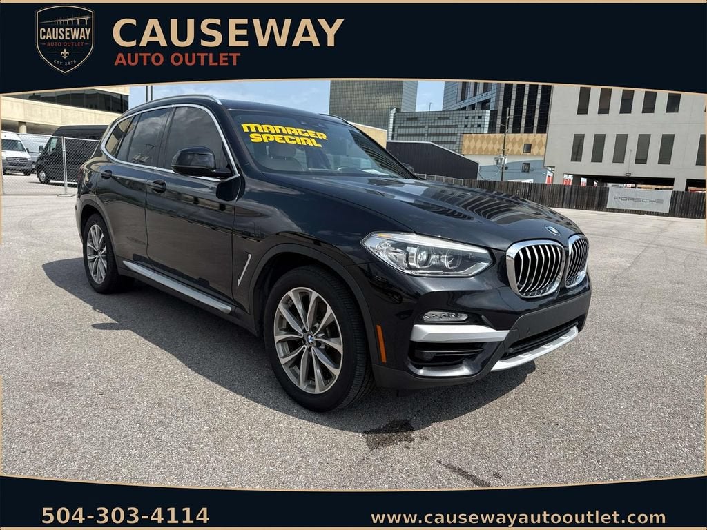 2019 BMW X3 sDrive30i in Black — front three-quarter view