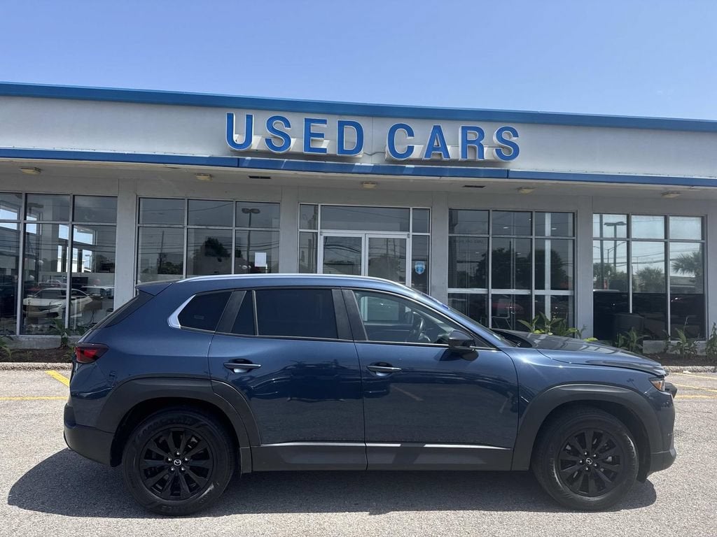 2025 Mazda Mazda CX-50 2.5 S Preferred Package in Blue — front three-quarter view